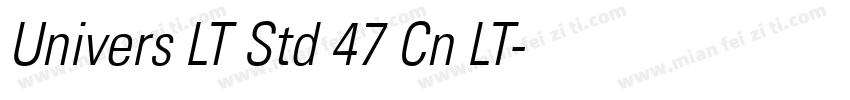 Univers LT Std 47 Cn LT字体转换